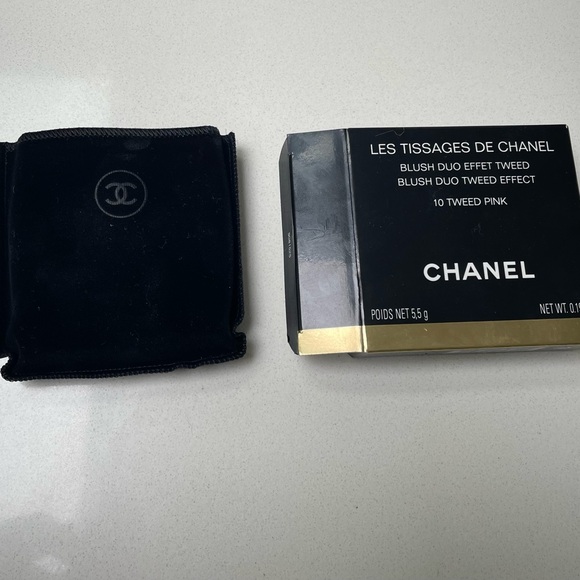 New CHANEL Les Tissages de Chanel Blush Duo Tweed Effect- 10 Tweed Pink - Picture 4 of 11